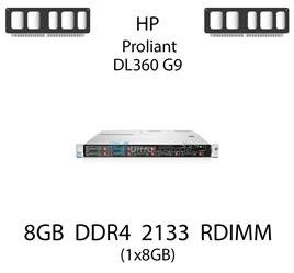 Pamięć RAM 8GB DDR4 dedykowana do serwera HP ProLiant DL360 G9, RDIMM, 2133MHz, 1.2V, 1Rx4 - 726718-B21