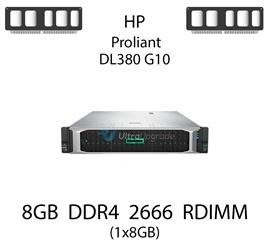 Pamięć RAM 8GB DDR4 dedykowana do serwera HP ProLiant DL380 G10, RDIMM, 2666MHz, 1.2V, 1Rx4